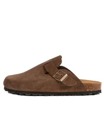 BABUNKERS Family Skórzane chodaki w kolorze jasnobrązowym