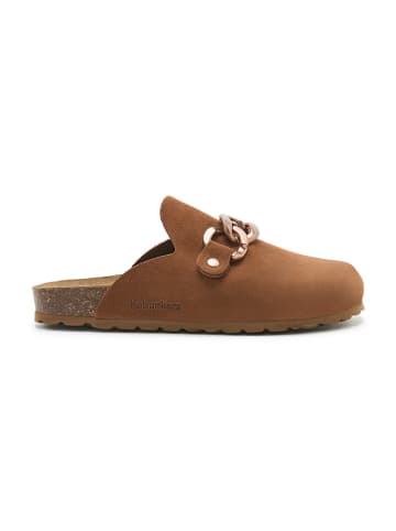 BABUNKERS Family Leder-Clogs in Hellbraun