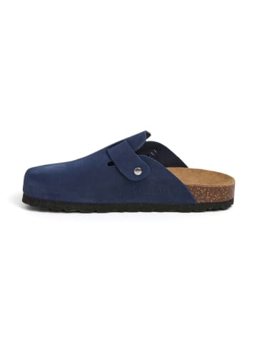 BABUNKERS Family Leren clogs donkerblauw
