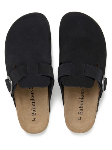 BABUNKERS Family Skórzane chodaki w kolorze czarnym