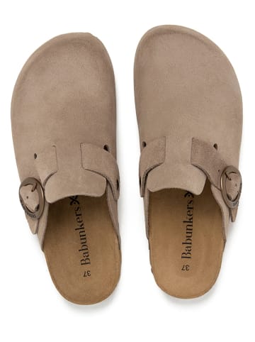 BABUNKERS Family Leren clogs beige