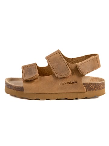 BABUNKERS Family Leder-Sandalen in Braun
