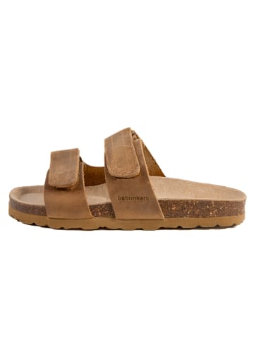 BABUNKERS Family Leder-Pantoletten in Braun