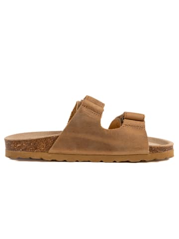 BABUNKERS Family Leder-Pantoletten in Braun