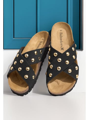 BABUNKERS Family Leren slippers zwart