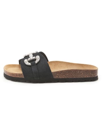 BABUNKERS Family Leren slippers zwart