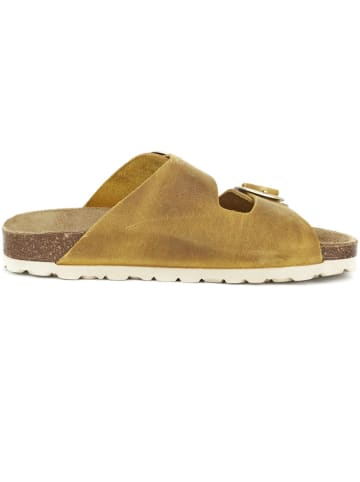 BABUNKERS Family Leren slippers geel