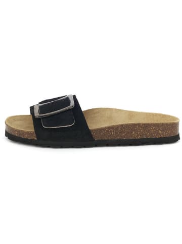 BABUNKERS Family Leren slippers zwart