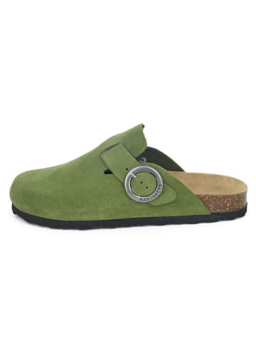 BABUNKERS Family Leren clogs groen