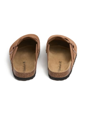 BABUNKERS Family Leren clogs lichtbruin