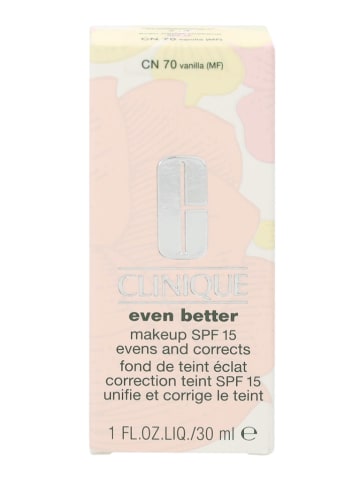 Clinique Foundation "Even Better - 70 vanilla" - SPF 15, 30 ml