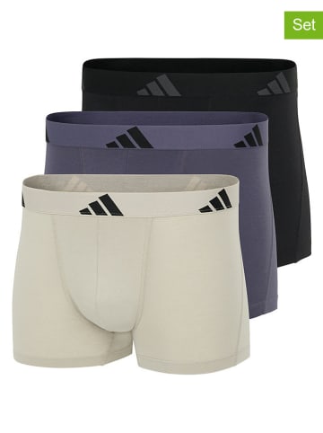 adidas 3er-Set: Boxershorts in Dunkelblau/ Schwarz/ Creme