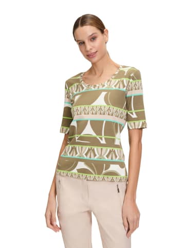 Betty Barclay Shirt in Khaki/ Weiß