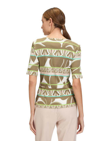 Betty Barclay Shirt in Khaki/ Weiß