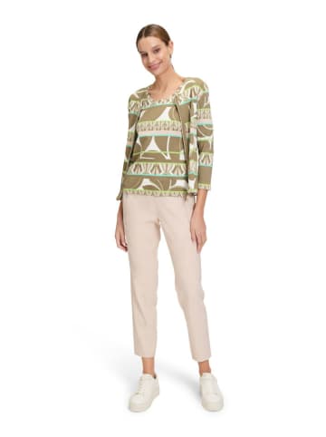 Betty Barclay Shirt kaki/wit