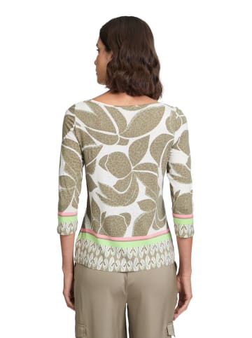 Betty Barclay Longsleeve kaki/wit