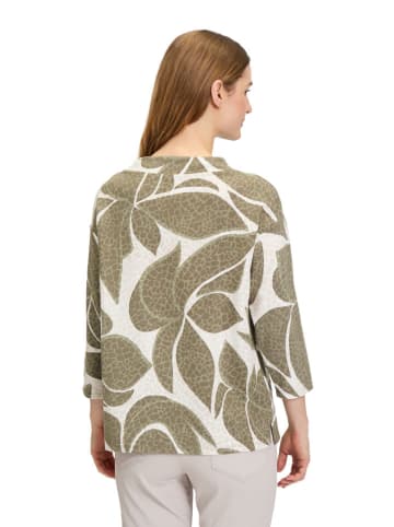 Betty Barclay Sweatshirt in Khaki/ Weiß