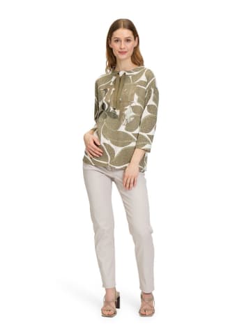 Betty Barclay Sweatshirt in Khaki/ Weiß