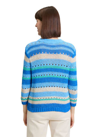 Betty Barclay Pullover in Blau/ Weiß