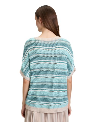 BETTY & CO Sweter w kolorze błękitno-biało-turkusowym