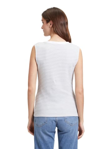 Betty Barclay Top in Grau/ Weiß