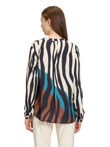 Betty Barclay Blouse donkerblauw/beige/bruin