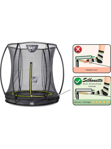 EXIT Trampoline "Silhouette Ground" zwart - Ø 183 cm - vanaf 3 jaar