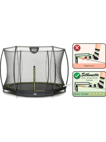 EXIT Trampolin "Silhouette Ground" in Schwarz - Ø 244 cm - ab 3 Jahren