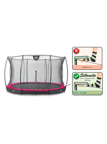 EXIT Trampoline "Silhouette Ground" roze - Ø 427 cm - vanaf 3 jaar