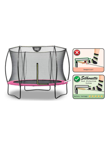 EXIT Trampoline "Silhouette" roze - Ø 244 cm - vanaf 3 jaar