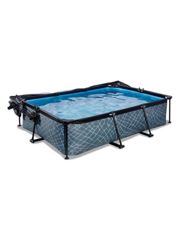 EXIT Zwembad met zonnedak "Stone" - vanaf 6 jaar - (L)300 x (B)200 x (H)65 x (D)65 cm