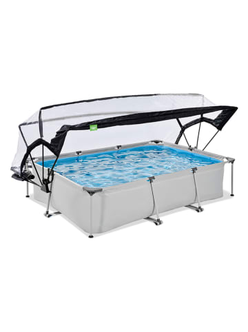 EXIT Zwembad met zonnedak "Soft grey" - (L)300 x (B)200 x (D)65 cm - vanaf 6 jaar