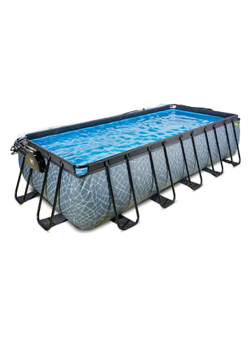 EXIT Pool "Stone" mit Schutzabdeckung - ab 6 Jahren - (L)540 x (B)250 x (T)122 cm