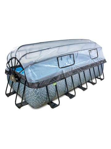 EXIT Pool "Stone" mit Schutzabdeckung - ab 6 Jahren - (L)540 x (B)250 x (T)122 cm