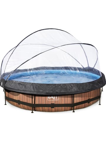 EXIT Zwembad met zonnedak "Frame" - vanaf 6 jaar - Ø360 cm