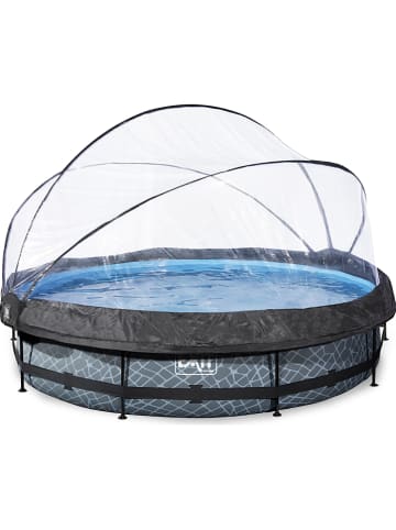 EXIT Zwembad met zonnedak "Frame" - vanaf 6 jaar - Ø360 cm