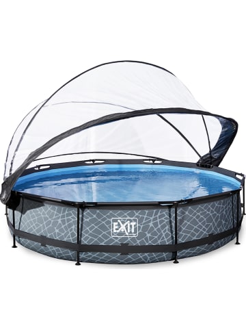 EXIT Zwembad met zonnedak "Frame" - vanaf 6 jaar - Ø360 cm