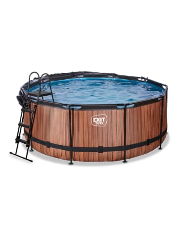 EXIT Pool "Wood" mit Schutzabdeckung - ab 6 Jahren - Ø 360 cm