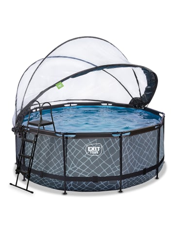 EXIT Zwembad met zonnedak "Stone" - vanaf 6 jaar - Ø 360 cm
