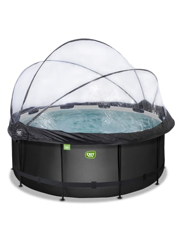 EXIT Zwembad met zonnedak "Black Leather" - vanaf 6 jaar - Ø 360 cm