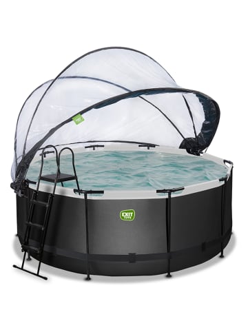 EXIT Zwembad met zonnedak "Black Leather" - vanaf 6 jaar - Ø 360 cm