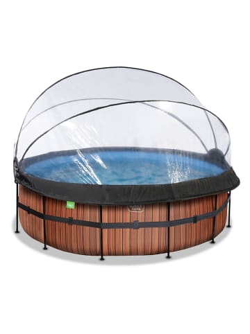 EXIT Pool "Wood" mit Schutzabdeckung - ab 6 Jahren - Ø 427 cm