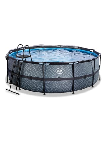EXIT Pool "Stone" mit Schutzabdeckung - ab 6 Jahren - Ø 427 cm