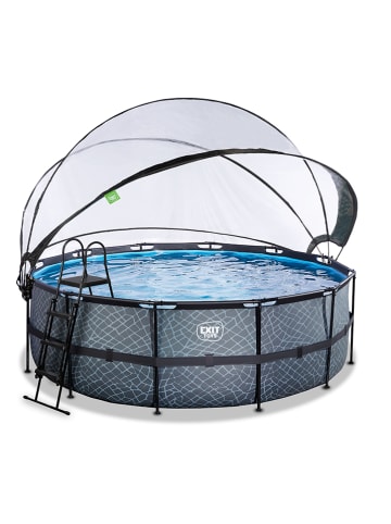 EXIT Pool "Stone" mit Schutzabdeckung - ab 6 Jahren - Ø 427 cm