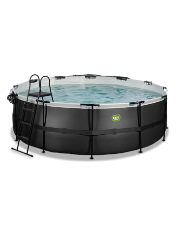 EXIT Zwembad met zonnedak "Black Leather" - vanaf 6 jaar - Ø 427 cm