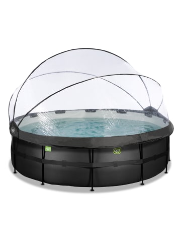 EXIT Pool "Black Leather" mit Schutzabdeckung - ab 6 Jahren - Ø 450 cm
