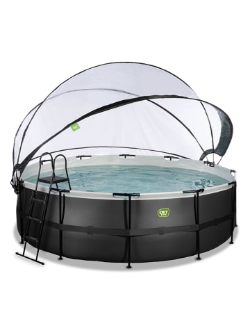 EXIT Pool "Black Leather" mit Schutzabdeckung - ab 6 Jahren - Ø 450 cm