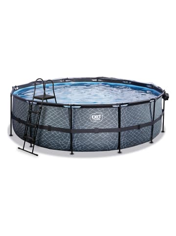 EXIT Zwembad met zonnedak "Stone" - vanaf 6 jaar - Ø 488 cm