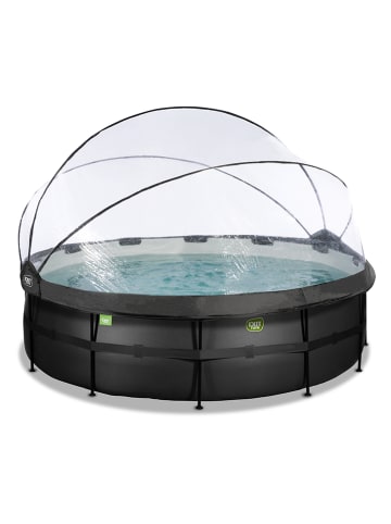 EXIT Pool "Black Leather" mit Schutzabdeckung - ab 6 Jahren - Ø 488 cm