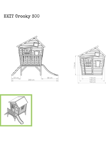 EXIT Houten speelhuis "Crooky 300" beige - vanaf 3 jaar